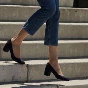 Margaux The Heel in Black Suede NIB